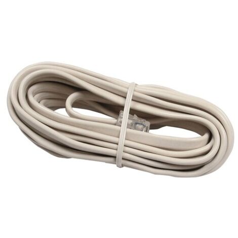 CABLE TELEFONIA M-M LISO MARFIL - 4 M