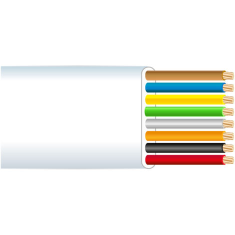 Cable telefónico 8 vias blanco cat.3 euro/m