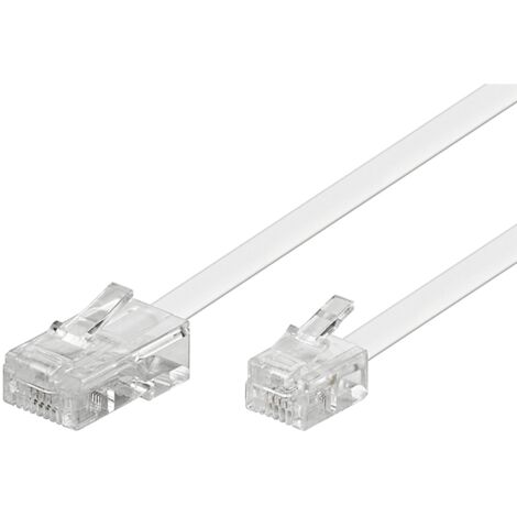 Cable telefonico RJ11 a RJ45 3 M Blanco