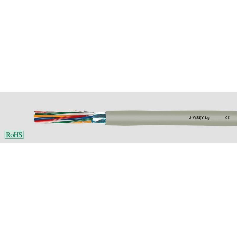 Helukabel - 33001 Circuit de télécommunication j-y(st)y 2 x 2 x 0.6 mm² gris 100 m