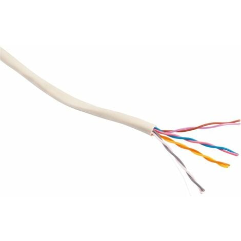 Câble Téléphone PTT 298 ADSL 4P ivoire, de 5m à 100m ou au mètre - plusieurs modèles disponibles