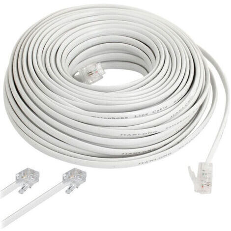 Câble téléphonique modulaire 10 mètres 10 RJ11 pour modem ADSL -