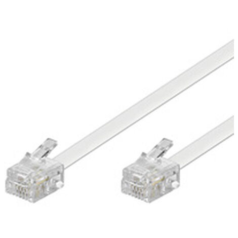 Câble Téléphonique Modulaire, conducteur en aluminium plaqué cuivre (CCA), Prise RJ11 ((6P4C)  Prise RJ11 ((6P4C). Longueur de câble 10 m