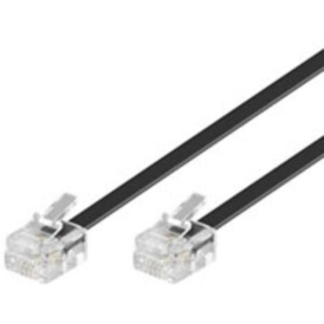 Câble téléphonique rj11 3m noir