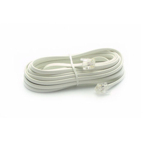 Cordon rj11 adsl 10m blanc male/male Itc 3904