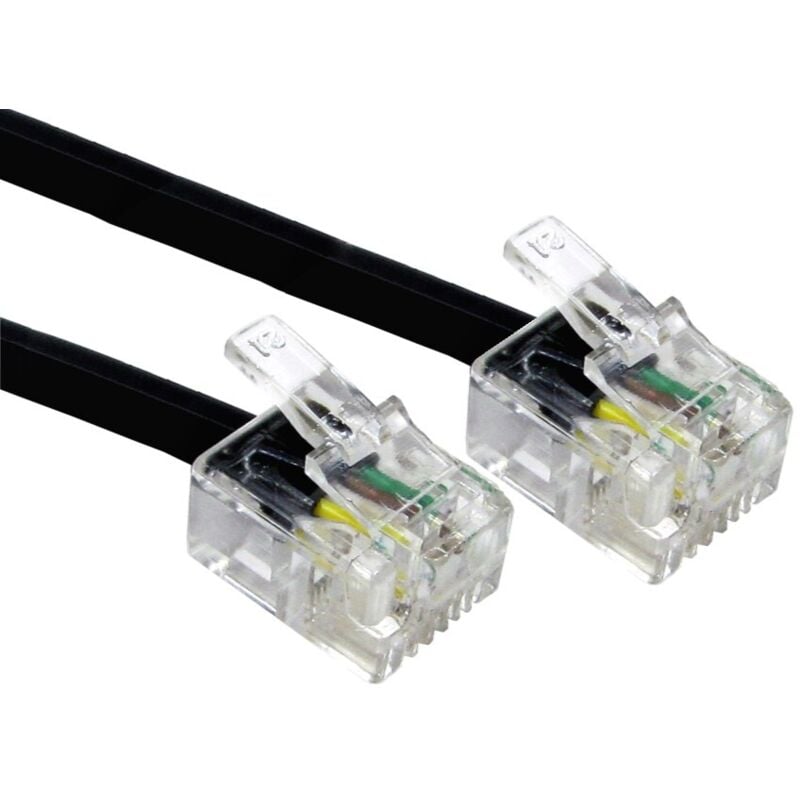 Rs Pro - Câble téléphonique l 30m, Blindé Noir, Gaine pvc ( Prix pour 1 )