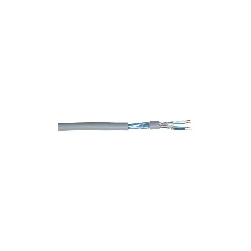 Id Cables - Câble téléphonique cae Groupe 4 conducteurs, 24 awg 2 paires, l 100m, Blindé Ruban aluminium Gris, Gaine pvc ( Prix pour Bobine de 100
