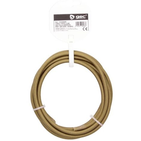 Cable textil 2,5M (2x0.75mm) Marrón Claro