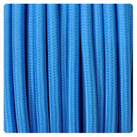 Cable textil azul