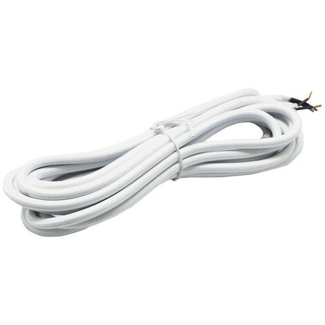Cable textil blanco