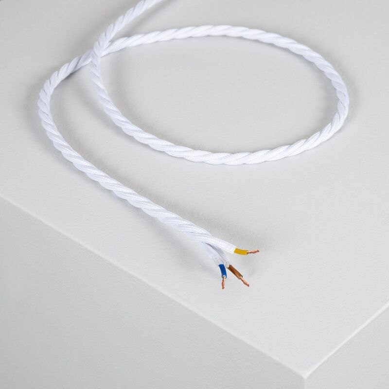 

Cable Textil Eléctrico Trenzado Blanco 7m - 7m