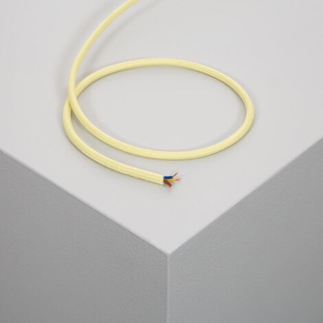 Cable Textil Eléctrico Amarillo 1 m