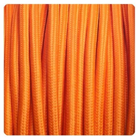 Cable textil naranja