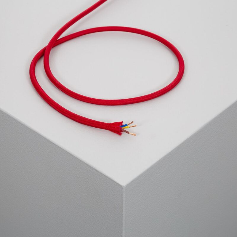 

Cable Textil Eléctrico Rojo .2m - 2m