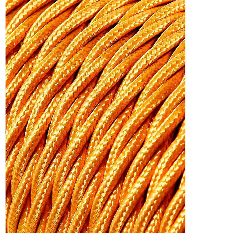 

EDM Cable textil trenzado 2x0,75mm 25mts c-45 oro mate seda euro/mts