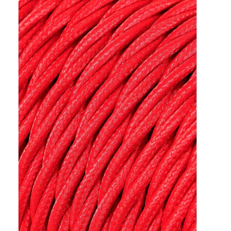 

EDM Cable textil trenzado 2x0,75mm 25mts c-62 rojo euro/mts