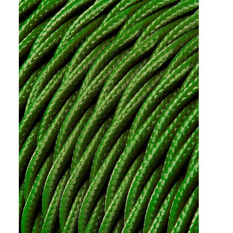 Cable textil trenzado 2x0,75mm c-18 verde seda 25m 8425998119558 11955 EDM