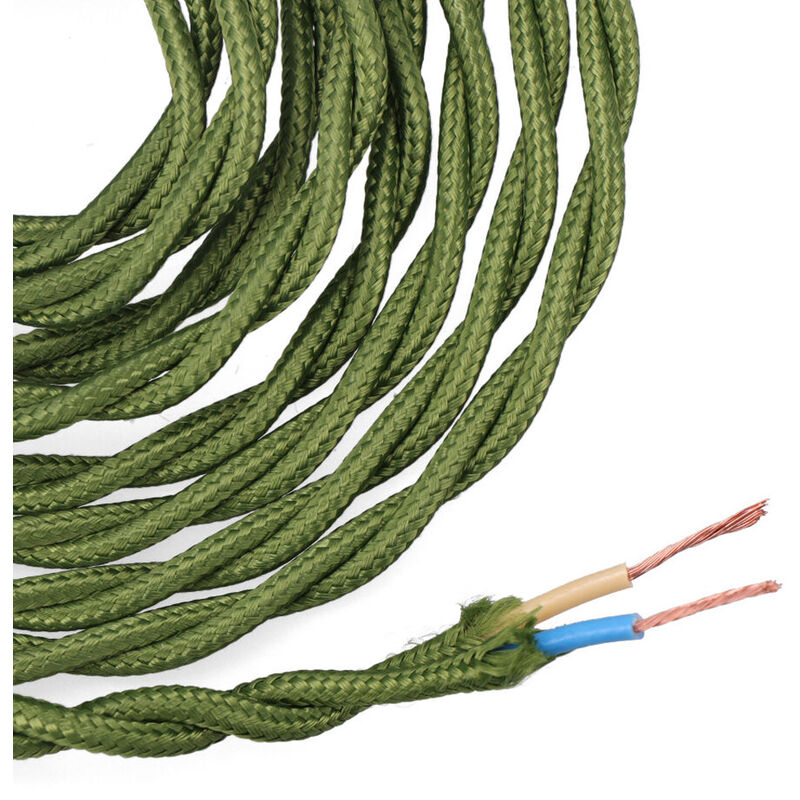 

Cable textil trenzado 2x0,75mm c-18 verde seda 5m - EDM