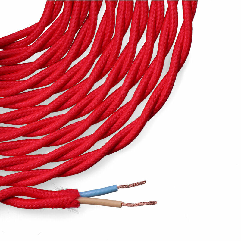

Cable textil trenzado 2x0,75mm c-62 rojo 5m - EDM