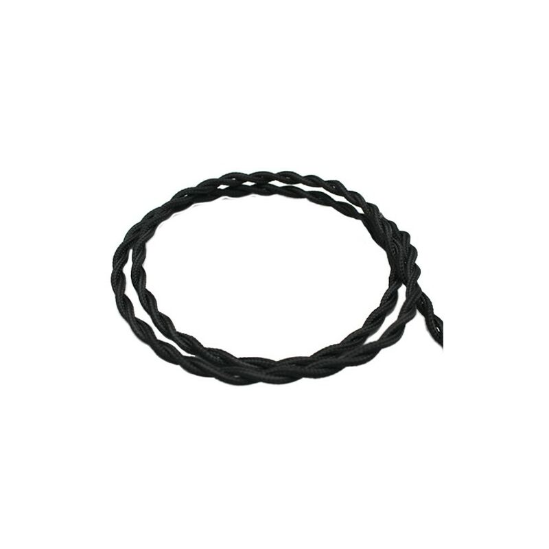 

Cable textil trenzado color negro 2x0.75mm (1 metro)