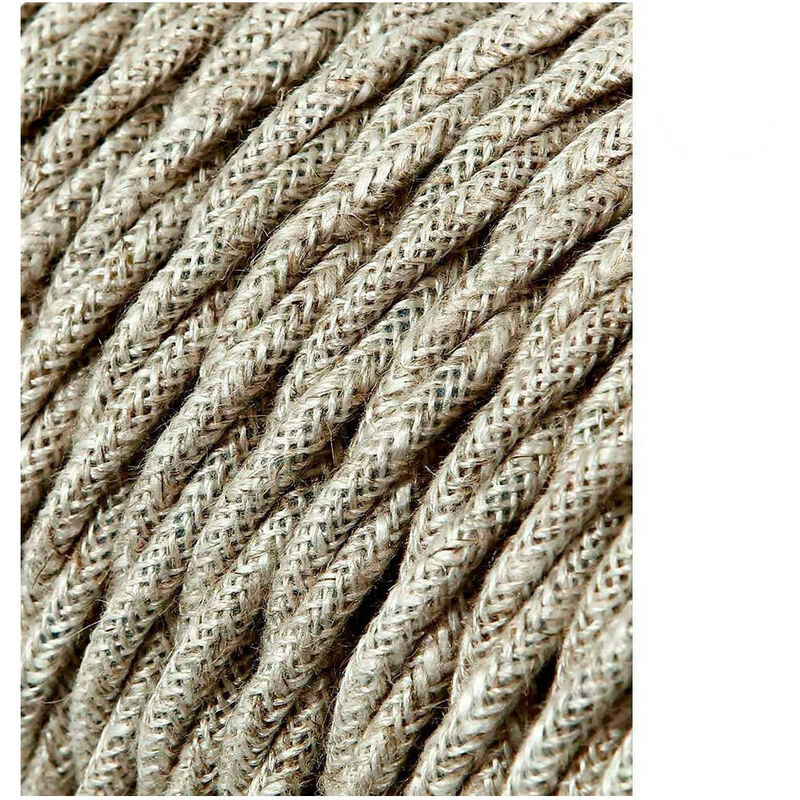 Câble Textile Tressé 2x0.75mm Lin 25m