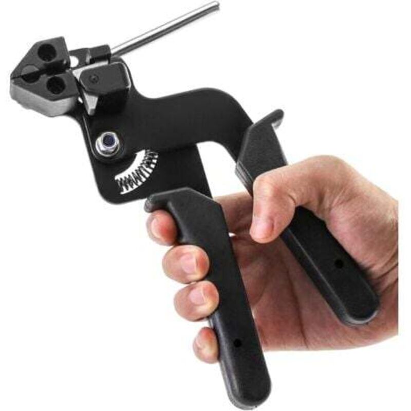 Cable tie gun, metal tie gun, tensioning and cutting tool for stainless steel cable ties