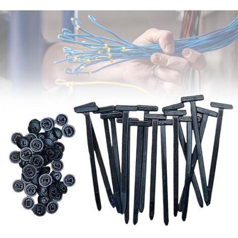 Cable Ties, 2025 New Universal Self-Locking Nylon Fasteners Plastic Rivets for Automotive Repair, Quick Fixing and Hole (100 Pcs)