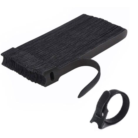 Cable Ties [50 Pcs], Cable Straps, Reusable Cable Ties, Cable Storage Organizer, for Tying Cables, Sheaths, PC Wires, Electrical Wires etc (Black)
