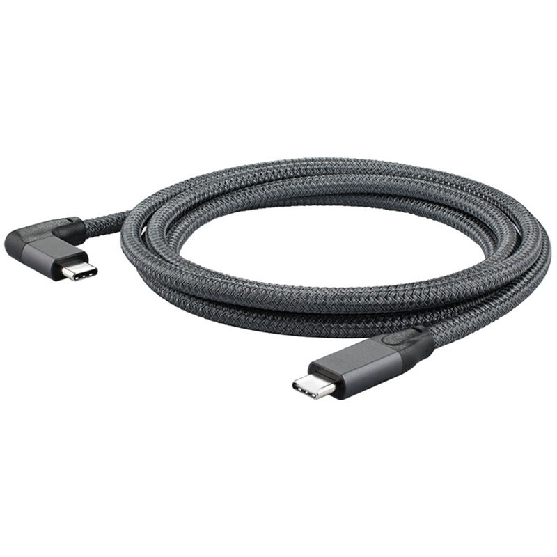 

Cable tipo C con angulo recto PD100W Cable de sincronizacion de audio y video 4K de carga rapida compatible con disco duro externo Thunderbolt3, gris