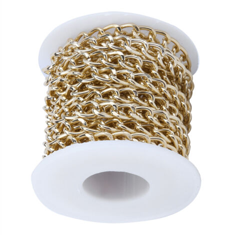 Câble torsadé en aluminium pour création de bijoux, chaîne métallique entrelacée DIY.
