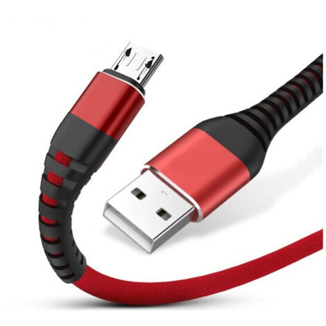 Cable trenzado de carga rápida micro USB QC 3.0 de 1 m