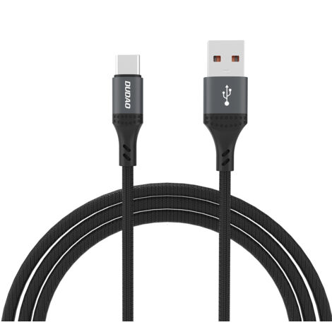 Cable trenzado L3ST USB-A - USB-C 5A de 1,2 m - Negro