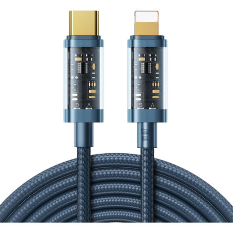 Cable trenzado para iPhone USB-C - Lightning PD 20W 2m azul