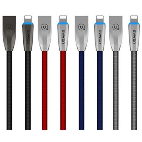 Cable trenzado USAMS ULight Lightning de 12 m, color azul