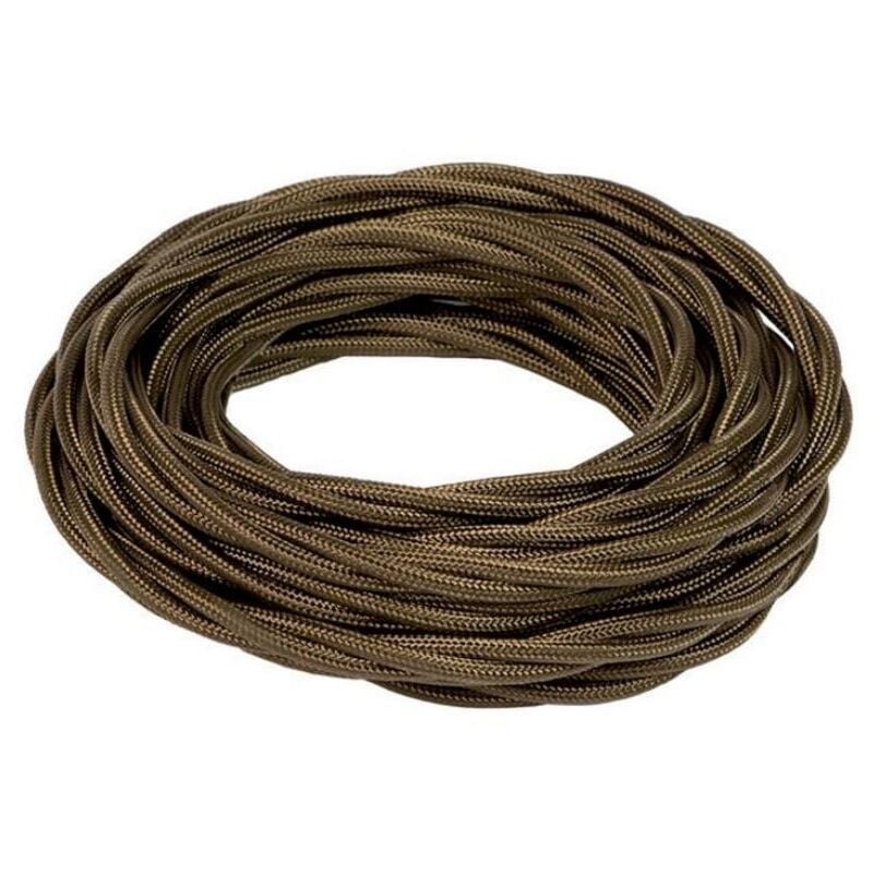 Fanton - câble soie tressé 3G1,5 écheveau 10 mètres marron 93868-10