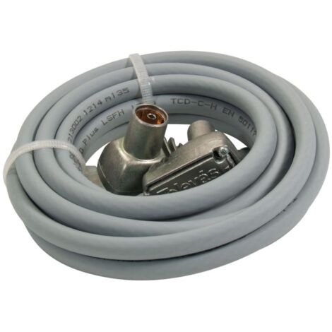 Cable tv coaxial acodado lte 1.5m