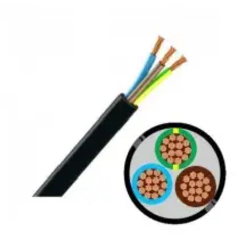 Câble U1000 R2V CU (Rigide) - 3G6 mm² - Prix au M