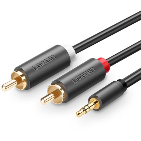 Câble UGREEN AV102 2x RCA (Cinch) jack 3,5 mm 1,5 m (noir)