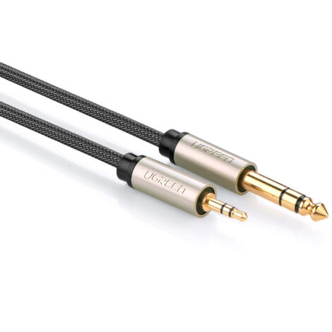 Cable Ugreen AV127 10628 audio TRS mini jack 3,5mm / jack 6,35mm 2m - szary