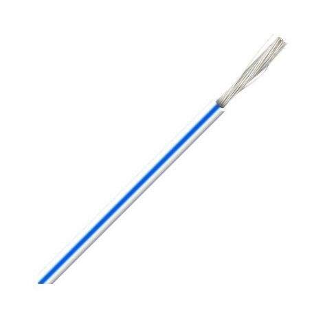 Câble unipolaire style 1015 H05V2-K AWG 19 blanc/bleu