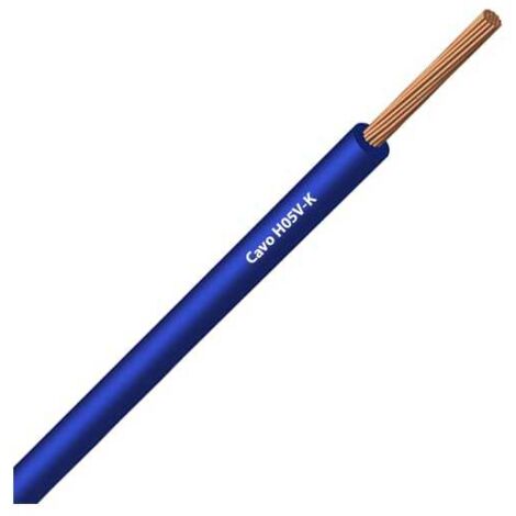 Câble unipolaire style 1015 H05V2-K AWG 19 bleu