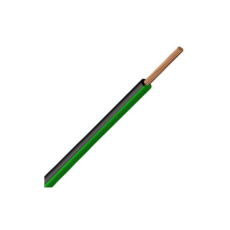 

Cable Unipolar FLRY-B ISO 6722 Clase B Sec. 0,50 mmq Verde/Negro