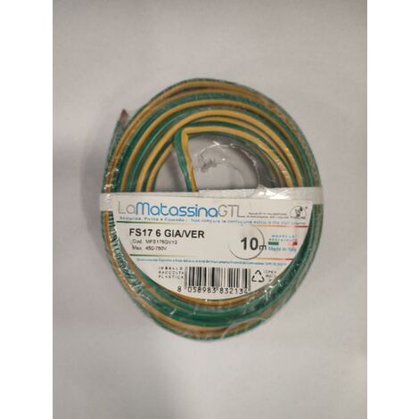 Cable unipolar fs17 go-at topline mfs176gv10-6mmq-10 metros-amarillo verde