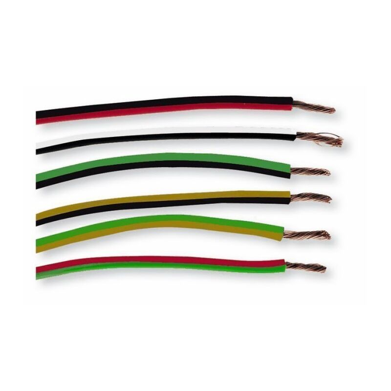 

Cable Unipolar H05V-K sec. 0,35 mmq Rojo/Verde