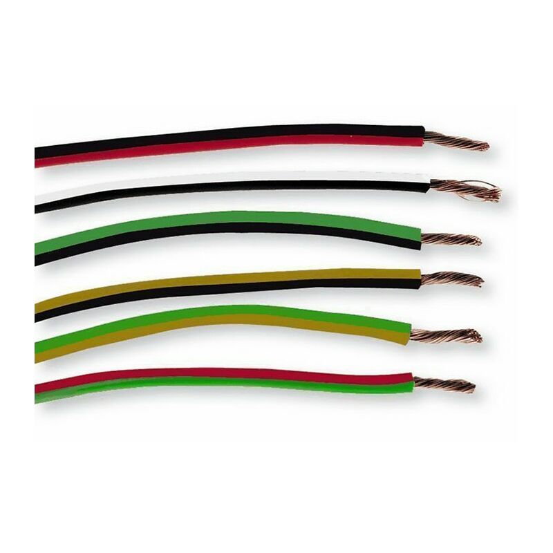 

Cable Unipolar H05V-K sec. 0,50 mmq Rojo/Verde