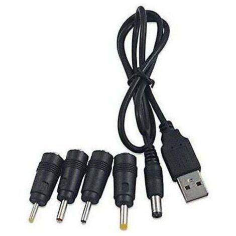 Câble universel DC vers USB 2.0 2.5 3.0 4.0 5.5 5 en 1 Multi chargeur de charge