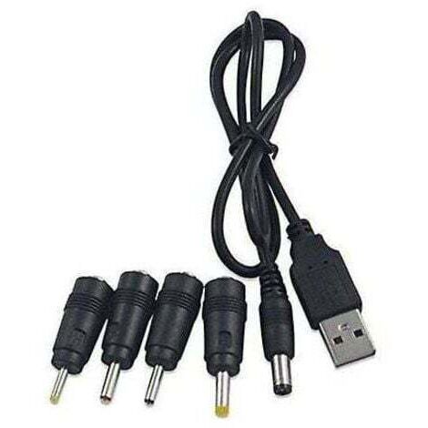 Câble universel DC vers USB 2.0 2.5 3.0 4.0 5.5 5 en 1 Multi chargeur de charge