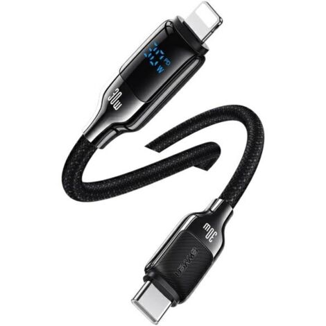Câble USAMS USB-C vers Lightning 1,2 m, charge rapide, gris