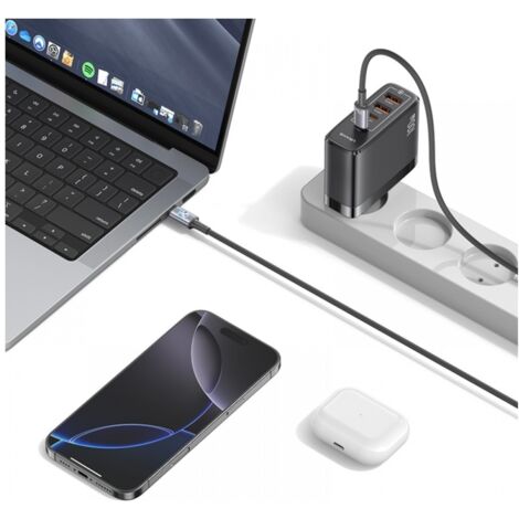 Câble USAMS USB-C vers USB-C 1,2 m 240 W Titane