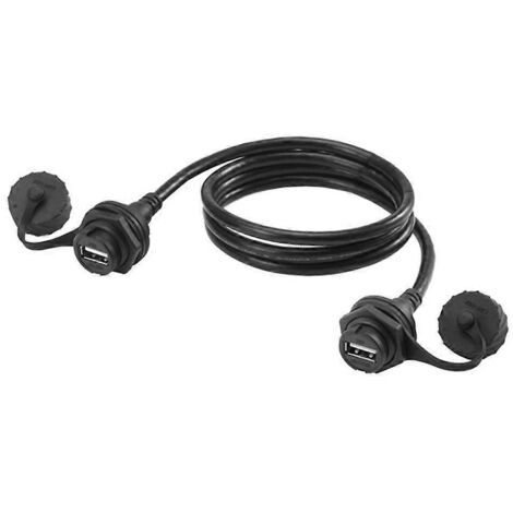 Câble USB 2.0/3.0 femelle-femelle étanche IP67, montage sur panneau - Connecteur 2.0